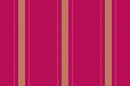 Jnique texture fabric textile, scratched background lines stripe. Bthnic seamless pattern vertical in pink and amber colors. vector