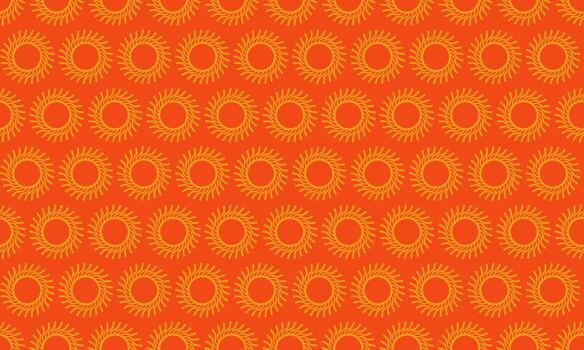 Vibrant orange and gold sunburst pattern. Perfect for backgrounds, textile design, or adding a warm, energetic feel to your projects. Repeatable design offers versatility for various applications. vector