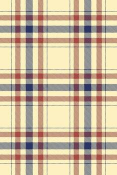 Elegant cream, red, and navy plaid pattern. Perfect for textile designs, website backgrounds, or autumnal themed projects. vector