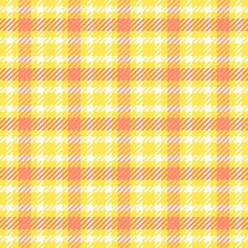 Cheerful plaid pattern in bright yellows soft peach. A classic, versatile texture. Use for backgrounds, textiles, design projects with a warm, welcoming feel. vector