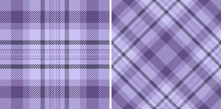 Seamless plaid background of pattern tartan textile with a texture check fabric. Set in dark colors. Herringbone patterns in fashion and design. vector