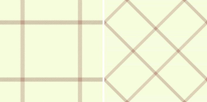 Check texture textile of fabric plaid with a pattern background tartan seamless. Set in earth colors for stylish home decor. vector