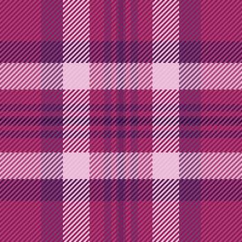 Geometric background fabric plaid, selection pattern texture check. Seventies seamless textile tartan in pink and magenta colors. vector