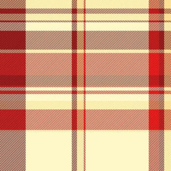 Cross background check textile, intricate texture seamless pattern. Other plaid tartan fabric in light and red colors. vector