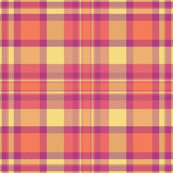 Infinity tartan fabric pattern, herringbone texture textile check. Refresh plaid background seamless in red and yellow colors. vector