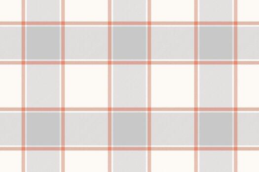 Elegant plaid pattern. Gray and white squares intersected with soft red lines creating a subtle textured textile. Ideal for backgrounds, design, and fashion projects. vector