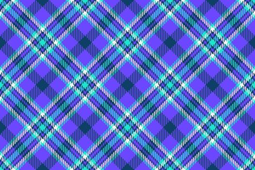 Vibrant plaid pattern with intersecting purple, blue, teal lines. A versatile backdrop for textiles, apparel, creative designs. Perfect for adding texture. vector