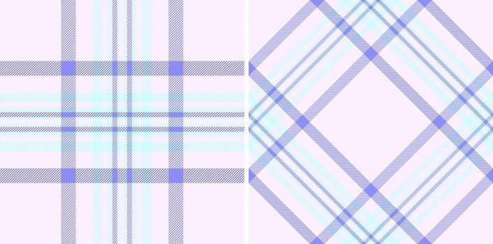 Tartan fabric texture of seamless plaid with a check pattern textile background. Set in happy colors. Scottish fashion trends. vector