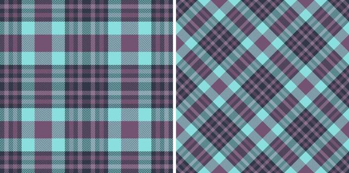 Seamless texture check of background textile fabric with a pattern plaid tartan. Set in vintage colors. Invitation card design ideas. vector