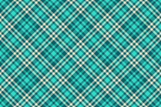 Classic plaid pattern with teal and cream tones. Evokes tradition and style. Ideal for backgrounds, textiles, or any design needing a timeless texture. vector
