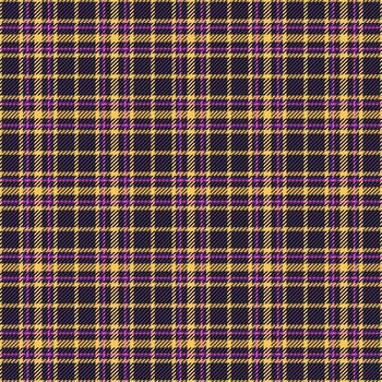 Detailed plaid pattern with intersecting lines in stylish purple, gold and black. Ideal for backgrounds, textiles, or digital art projects. Classic and versatile. vector