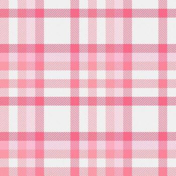 Softness fabric textile background, tape texture seamless check. Canvas plaid pattern tartan in white and red colors. vector