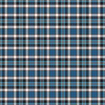 Classic tartan pattern featuring blue, black and white hues. Ideal for textile design, backgrounds, wrapping paper or adding a traditional, timeless touch to your projects. vector