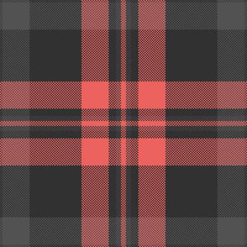 Classic plaid pattern featuring intersecting lines in grey and salmon. Use for backgrounds, fabric design, digital art, or a vintage aesthetic. vector