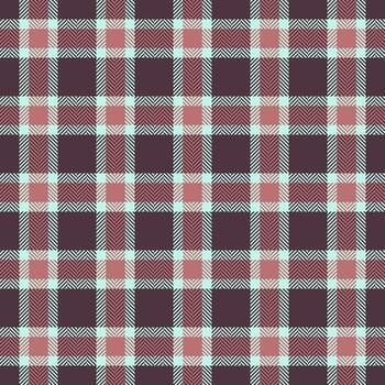 Classic tartan plaid pattern in muted plum, pink, and teal. Seamless, versatile design for textiles, backgrounds, or fashion concepts. Ideal for adding a touch of traditional style. vector