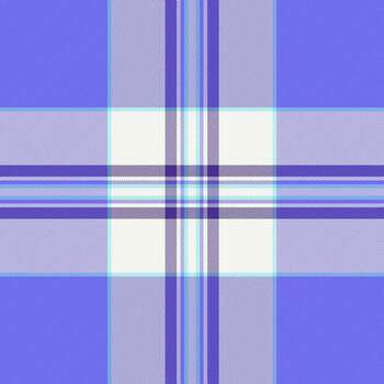 Fluffy texture fabric tartan, knot seamless plaid pattern. Skill check textile background in indigo and white colors. vector