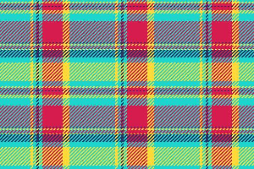 difícil tartán tela fondo, paño cheque modelo textura. algodón sin costura textil tartán en verde azulado y rojo colores. vector