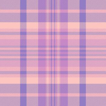 Soft pastel plaid pattern in lavender, pink, and peach. Classic textile design with intersecting lines. Great for backgrounds, fashion, or design projects. vector