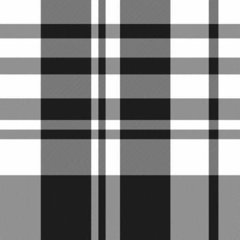 Classic black and white plaid pattern. Versatile textile design for backgrounds, fashion, or graphic projects. Timeless, elegant, and visually appealing. vector