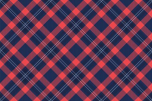 Classic plaid pattern in red and navy. Versatile for backgrounds, apparel design, or textile mockups. Timeless aesthetic with a modern touch. vector