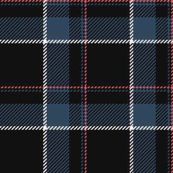 Structure fabric plaid background, feminine textile texture tartan. Bandana pattern check seamless in black and cyan colors. vector