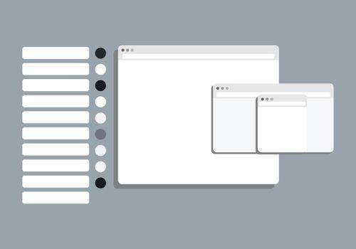 art of web browser window interface design elements vector