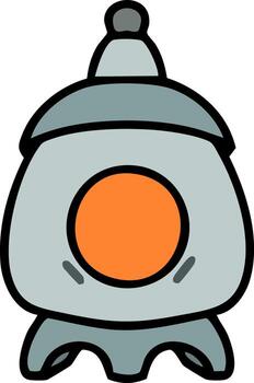 japanese stone shrine lit from within vector