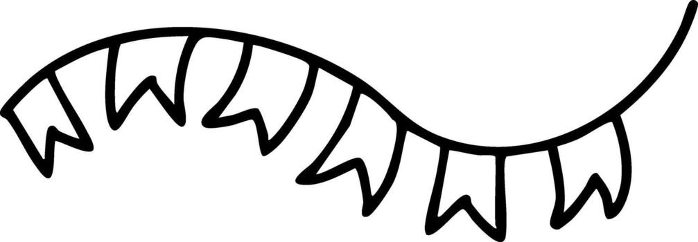 simple line drawn brazilian carnival bunting flags on string vector