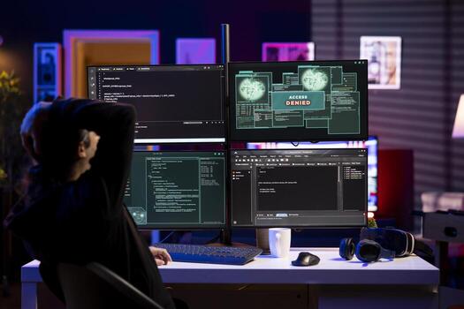 Hacker dejected after seeing access denied when doing phishing attacks tricking users into revealing credit card data. Rogue engineer irked after DDoS attacks fail to flood servers and crash websites photo