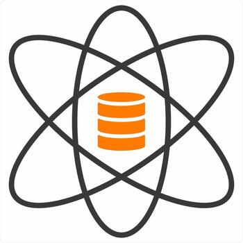 servidor y base de datos concepto en naranja color vector