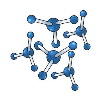 Molecular Structure of Methane Molecules vector
