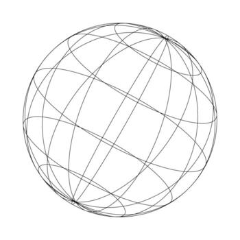 Geometry wireframe shape and grid black color design element vector