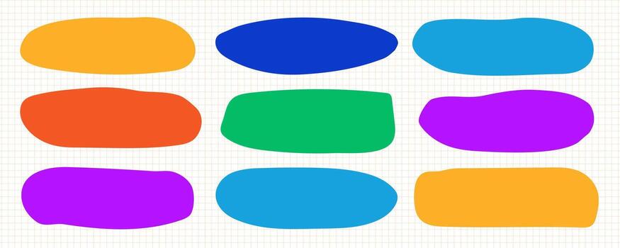 Irregular text box collection colorful vector