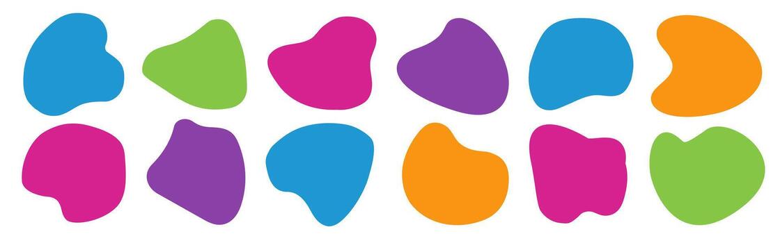 Irregular text box set colorful design elements for decoration vector