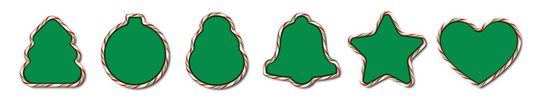 caramelo caña marco modelo conjunto diferente formar diseño elementos vector