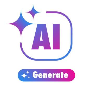 Generate AI icon set gradient color trendy style vector