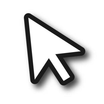 cursor icono símbolo usuario interfaz aislado en blanco antecedentes. hacer clic flecha vector