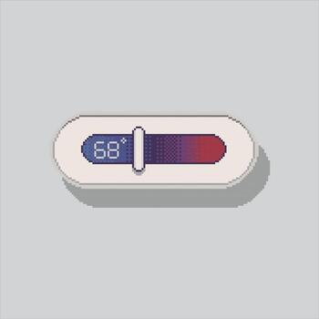 Pixel art illustration Smart Thermostat. Pixelated Home Thermostat. Smart Thermostat Tech Icon pixelated for the pixel art game and icon for website and game. old school retro. vector