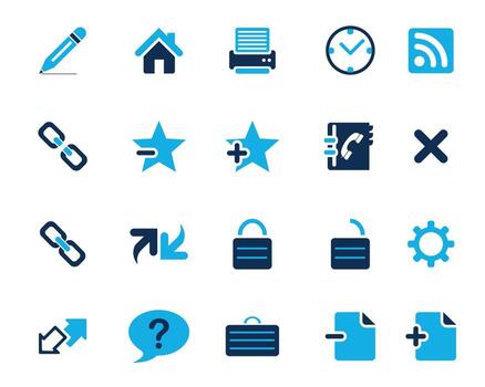 Light and Dark blue Web icon , Contact us icons for web computer and mobile vector