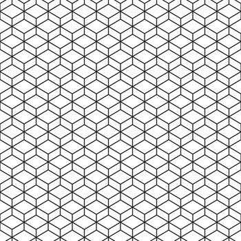 Square 3D line pattern background seamless design vector
