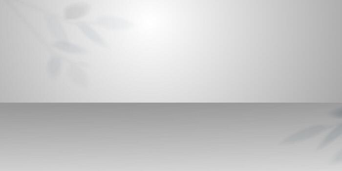 Minimalist Gray Surface with Subtle Leaf Shadow Overlay. vector