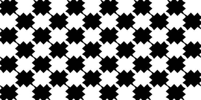 Repeating Black and White Geometric Pattern with Jagged Shapes. vector