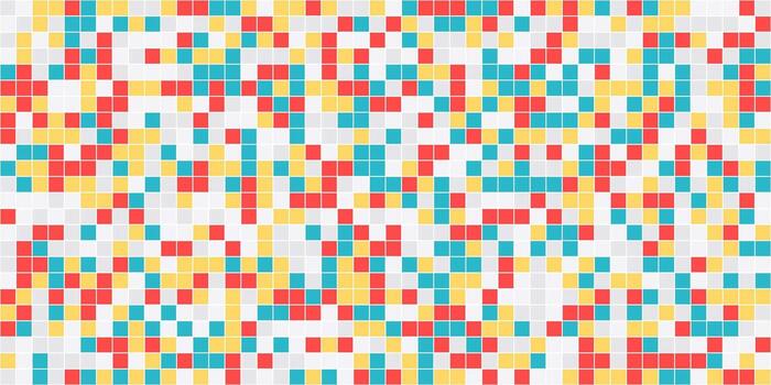 Colorful Abstract Composition of Squares in Grid Pattern. vector