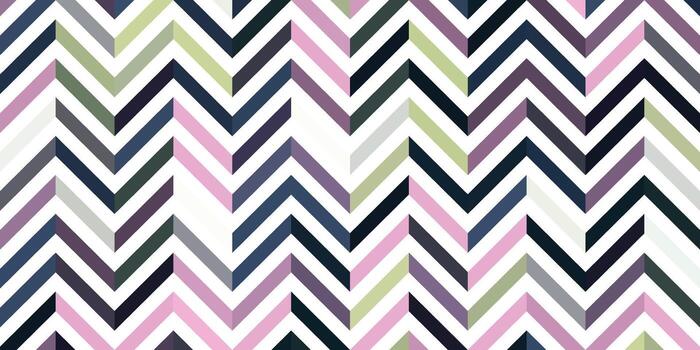 Colorful Chevron Pattern Geometric Design with Repeating Zigzag Shapes. vector