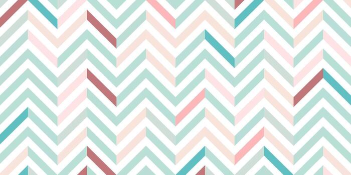Pastel Chevron Pattern Repeating Zigzag Design with Soft Colors. vector