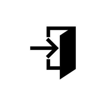 Solid Login Icon for Secure Authentication in Web and Mobile UI vector