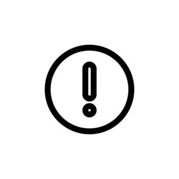Minimal Line Warning Symbol for Critical Error and Risk Message vector