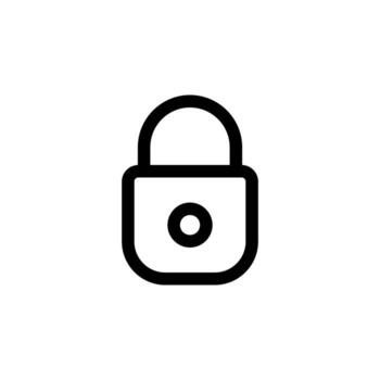 bloquear icono línea estilo para ui y móvil aplicación vector