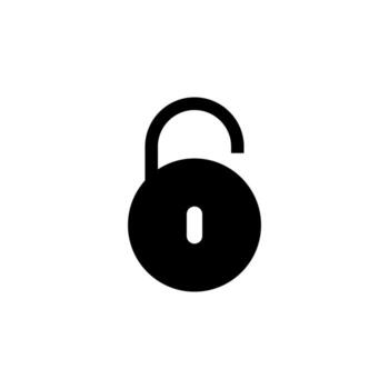 Solid Unlock Icon Set for Secure Access and Mobile UI vector