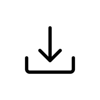 Minimal Line Inbox Symbol for Modern Mobile Mail Applications vector